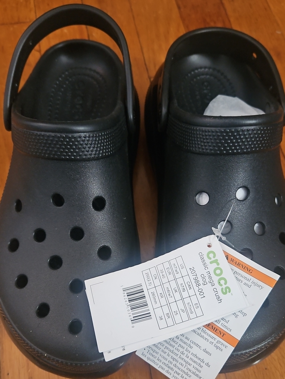 CROCS Classic Mega Clog in Black - Picture 2 of 6